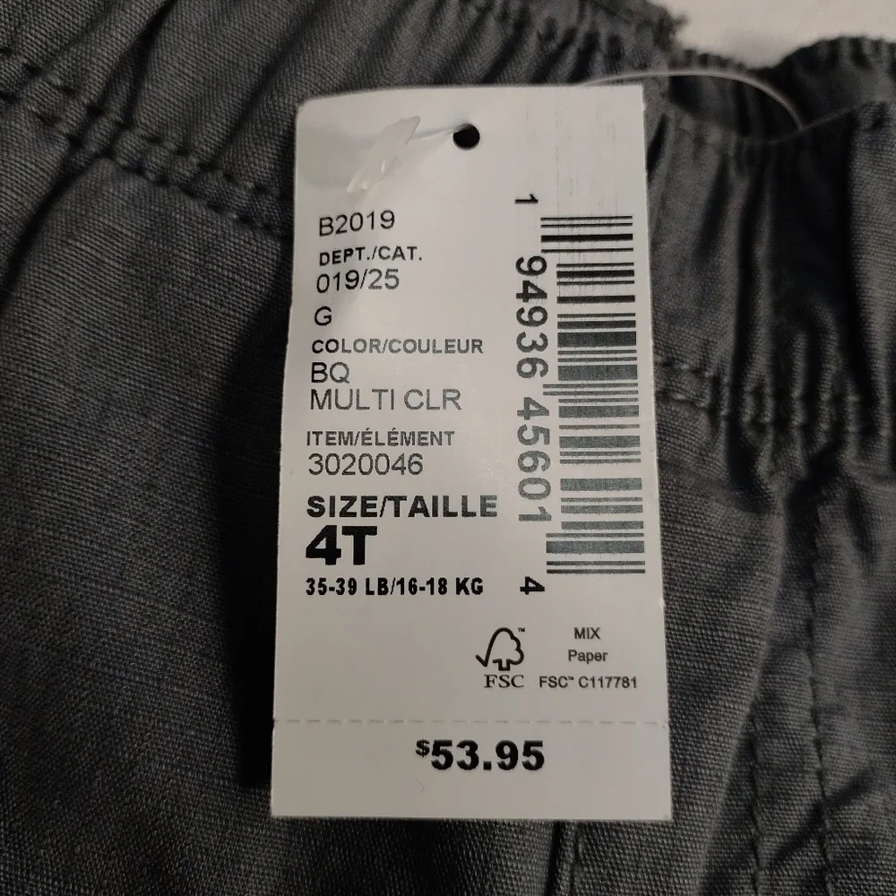 The Children's Place Boy's Gray Pull On Shorts Size 4T NWT